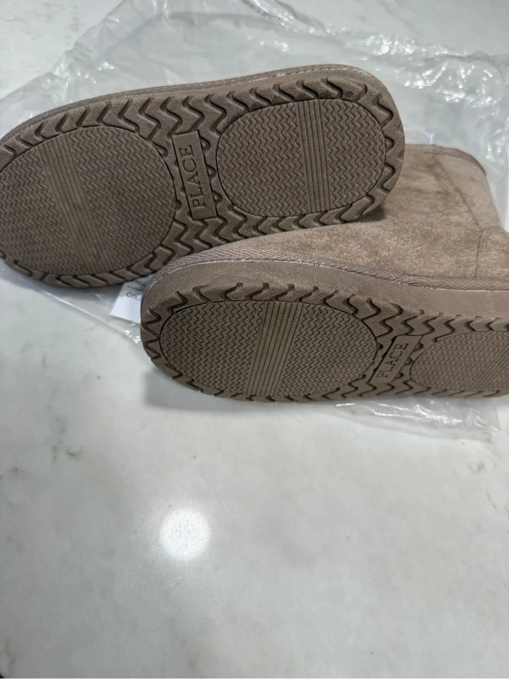 The Children's Place Taupe Faux-Suede Kids Ankle Boots